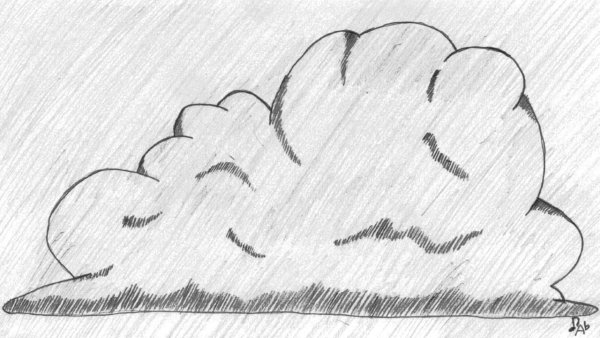 Поэтапное рисование облаков