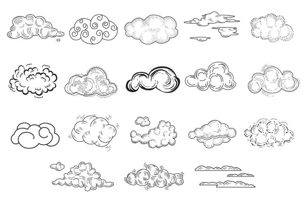 Раскраска солнышко с облаками для детей