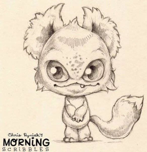 Монстры карандашом для срисовки