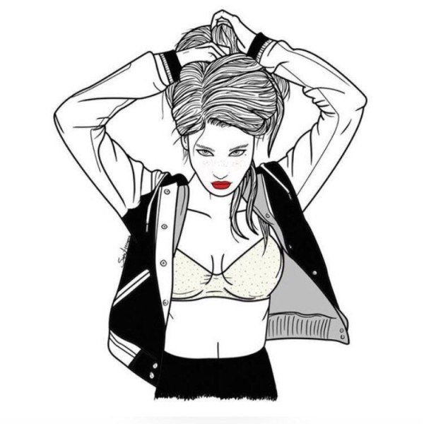 Нарисовать девушку в кепке