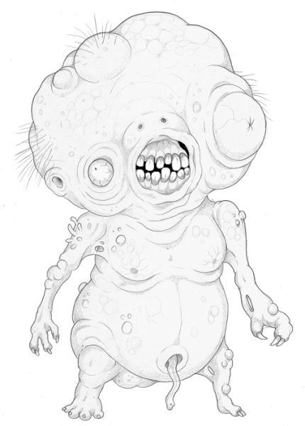 Рисунки монстров карандашом