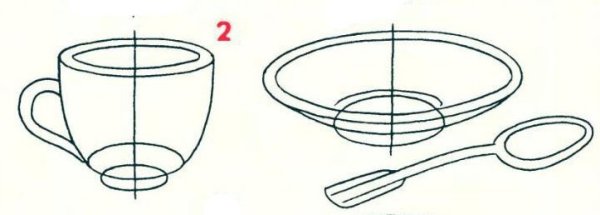 Рисование посуда