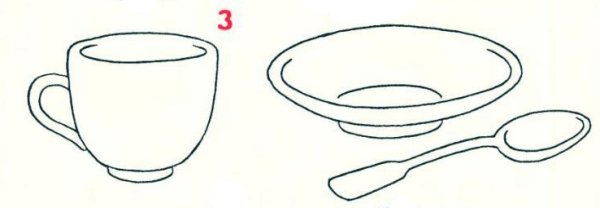 Чайный сервиз карандашом