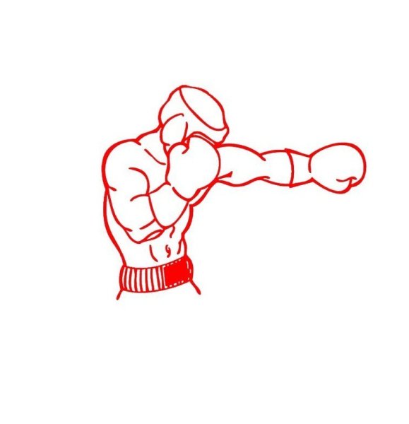 Рисунок кикбоксера