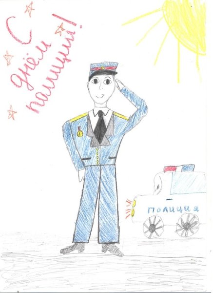 Легкий рисунок полицейского