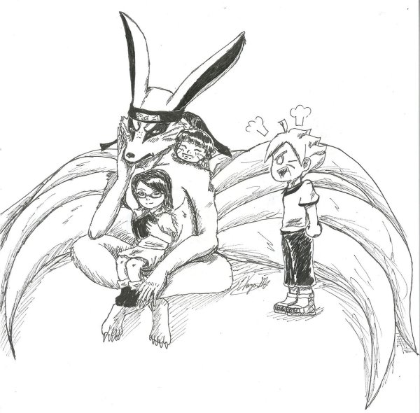 Наруто и курама