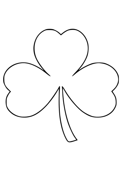 Клевер четырехлистник раскраска