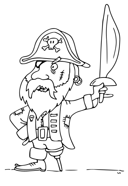 Пираты картинки для детей раскраски