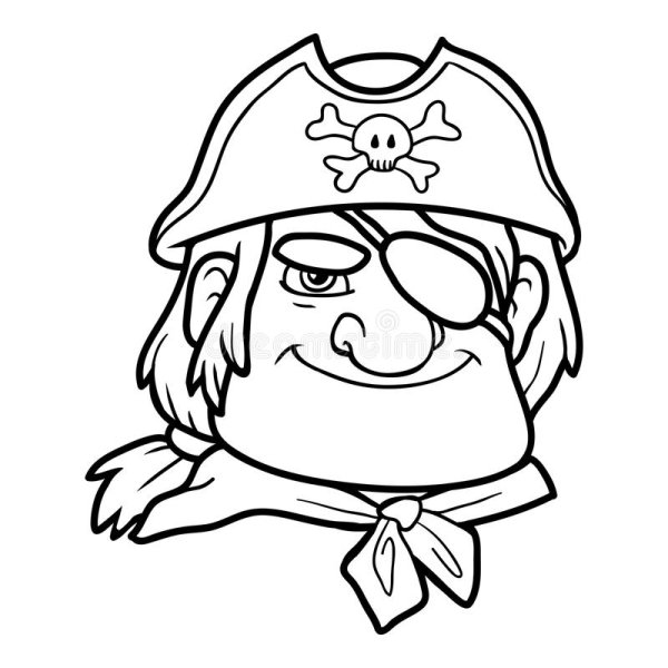 Лицо пирата раскраска