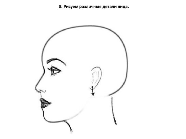 Голова человека сбоку