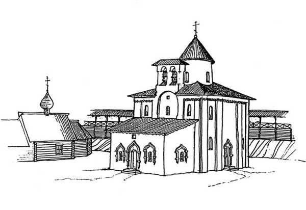 Георгиевская Церковь Старая Ладога реконструкция