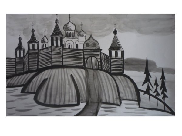 Древний город рисунок