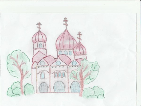 Рисунок монастырь легко