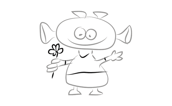 Пришелец эскиз