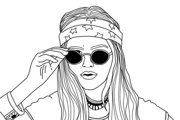 Рисунки в стиле хиппи