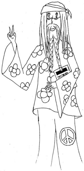 Раскраски в стиле хиппи