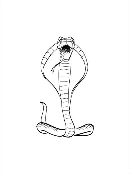 Кобра раскраска