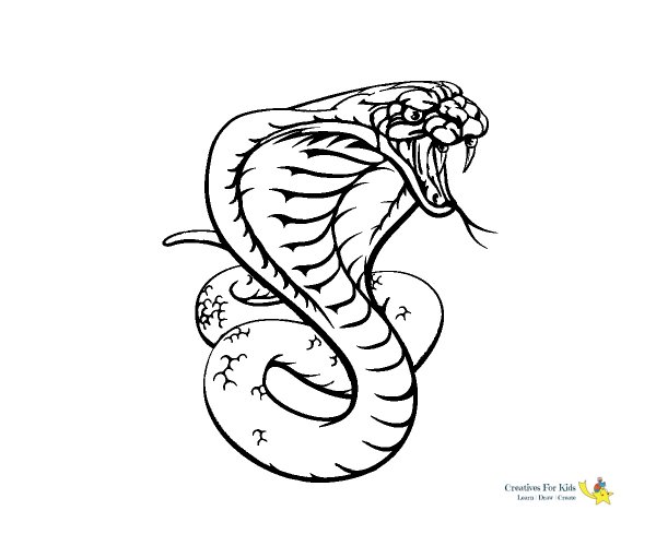 Змея карандашом