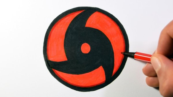 Мангёко Шаринган карандашом Итачи