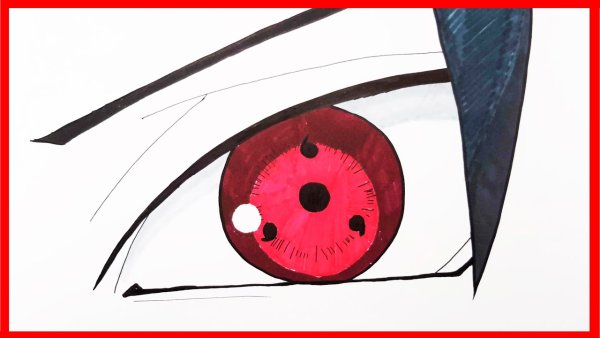 Шаринган карандашом