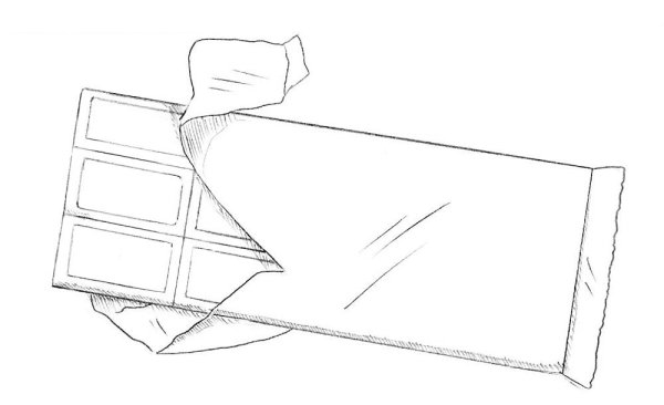 Шоколад контурный рисунок