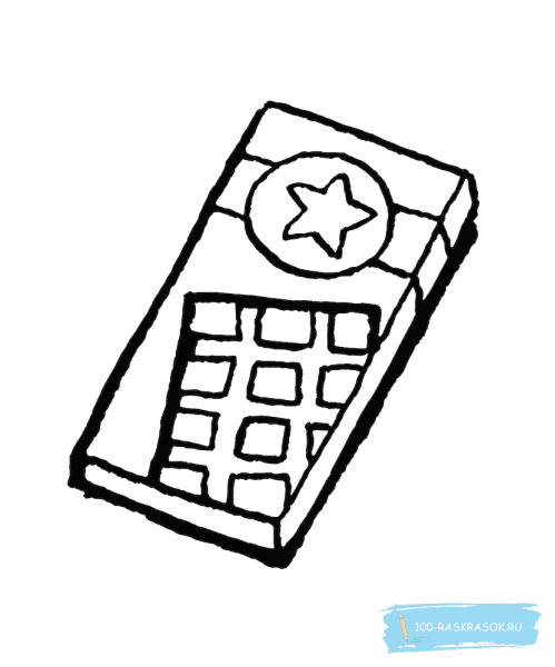 Раскраска шоколадка