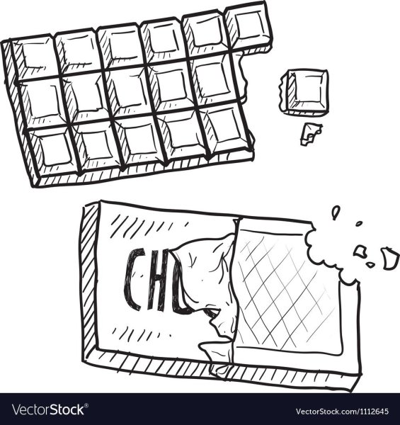 Шоколад рисунок карандашом