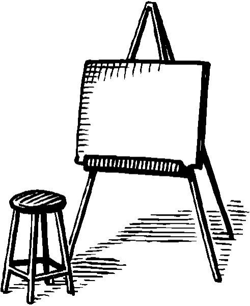 Мольберт карандашом