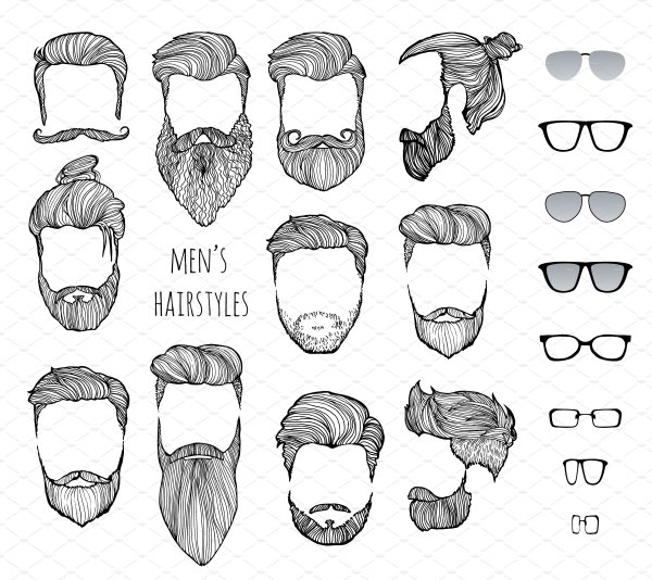 Борода рисунок карандашом