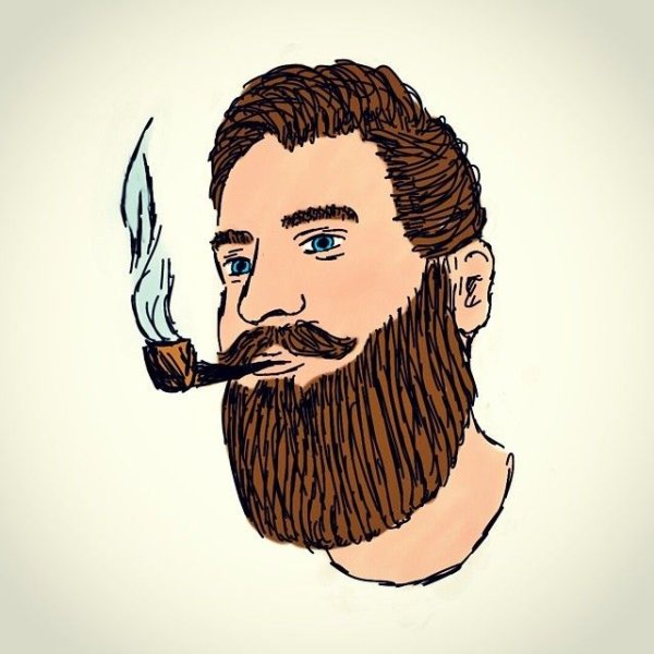 Мужчина с бородой рисунок
