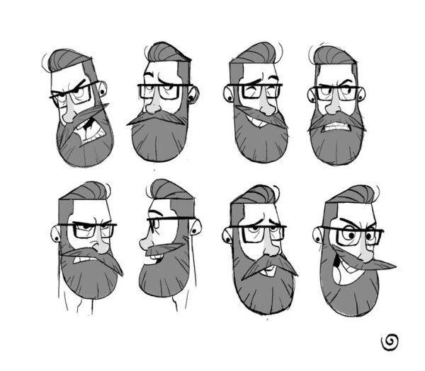 Мультяшные персонажи с бородой