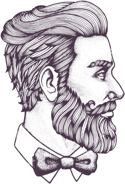 Мужчина с бородой эскиз