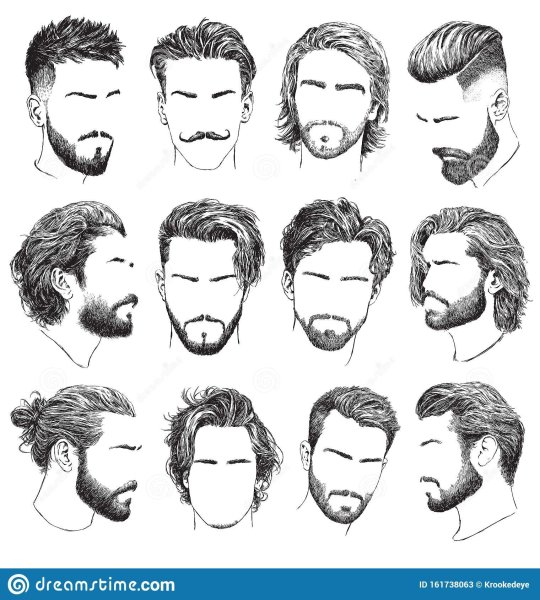 Рисование бороды и щетины