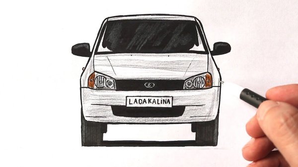 Рисунок машины Лада Калина