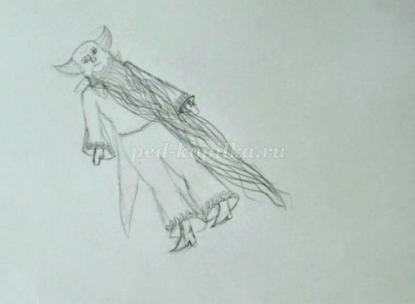 Рисунок Черномора карандашом легкий