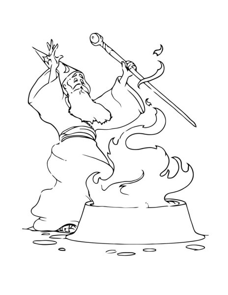 Раскраска Руслан и Людмила Черномор