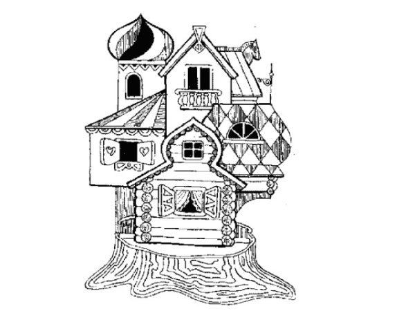 Сказочный Терем раскраска
