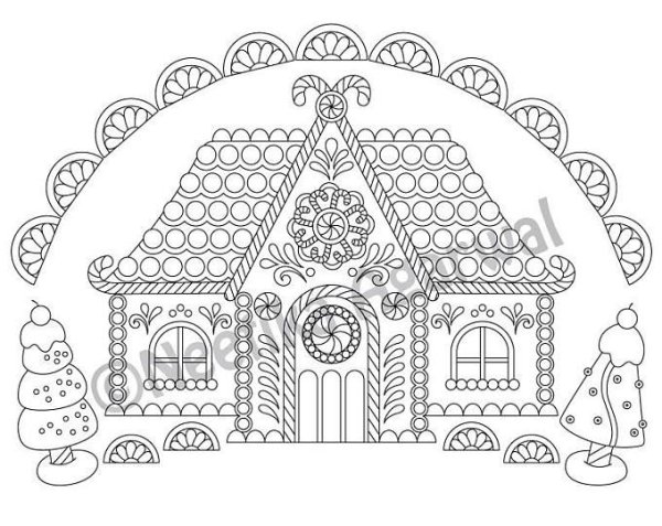 Терем трафарет