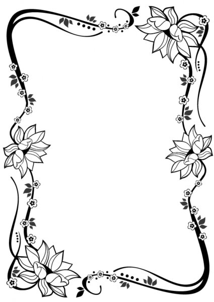 Рамка для поздравления черно белая