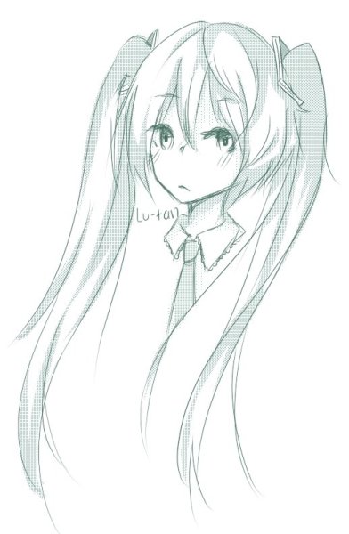 Аниме Хатсуне Мику для срисовки