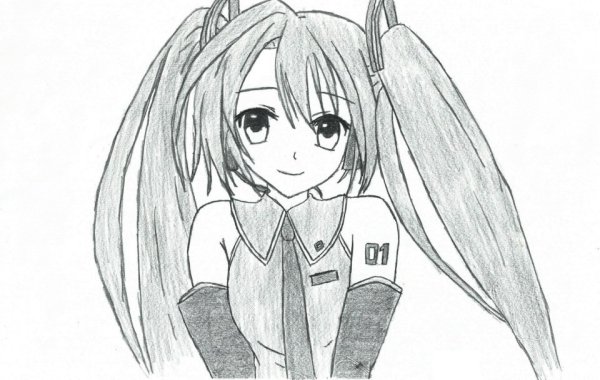 Нарисовать аниме Хатсуне Мику