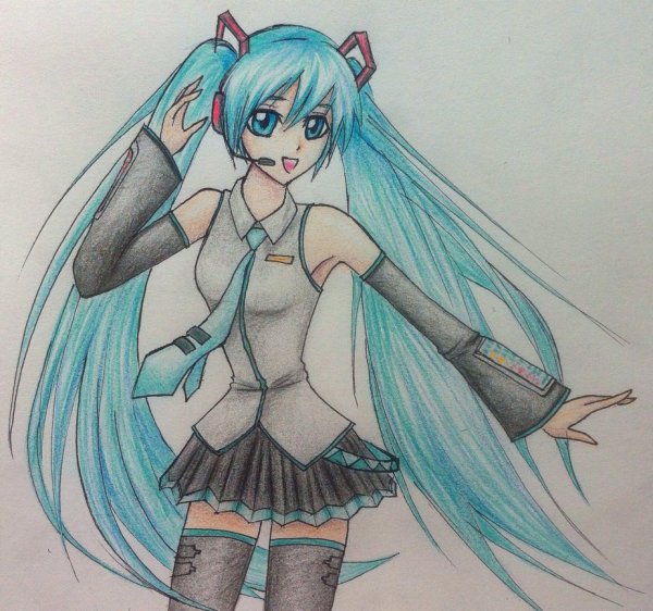 Нарисовать аниме Хатсуне Мику