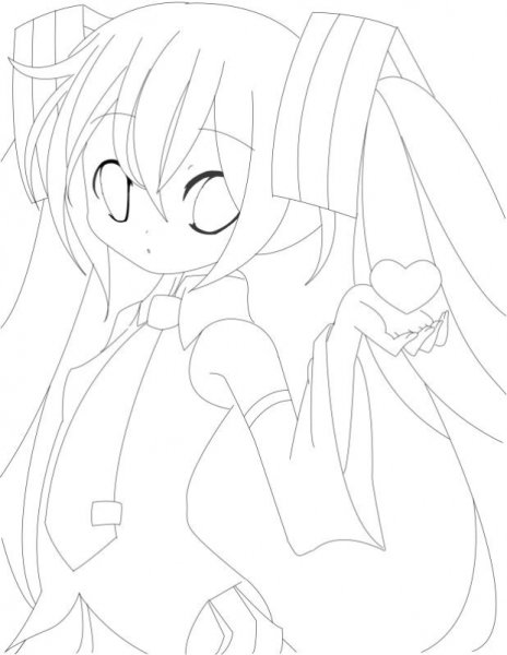 Раскраски аниме Мику Хацунэ