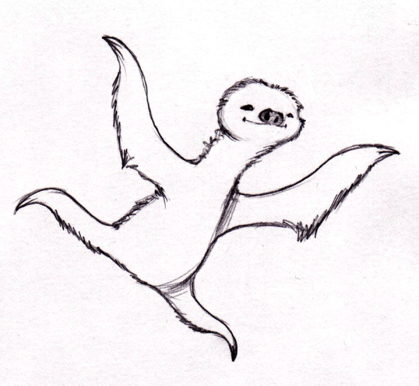 Ленивец эскиз