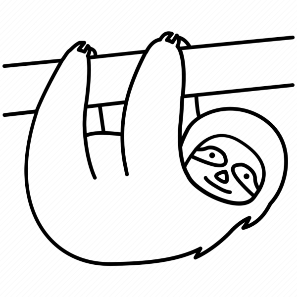 Ленивец рисунок