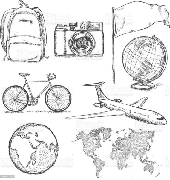 Путешествие рисунок карандашом