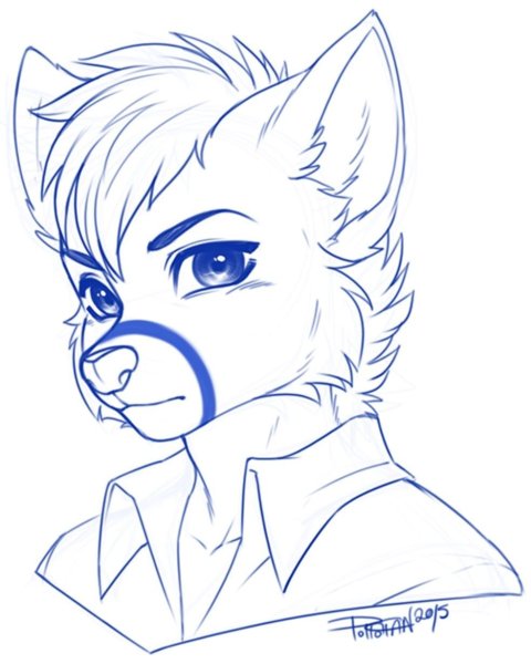 Лицо фурри для рисования