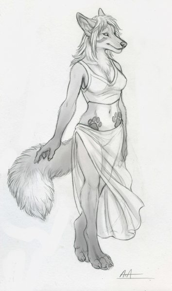 Фурри рисунки карандашом