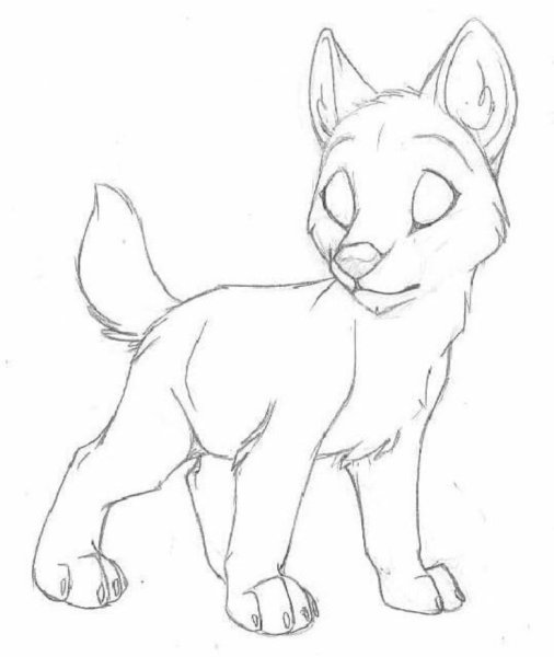Рисунки карандашом для срисовки аниме животные