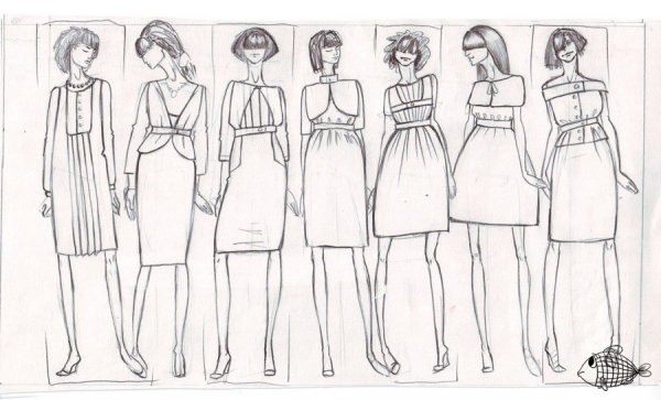 Японский наряд для срисовки